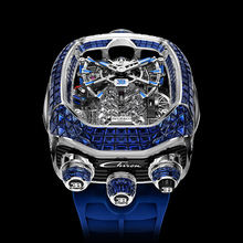 Jacob Co. Bugatti Chiron Tourbillon Baguette White Diamonds