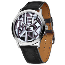 Slim d Hermes Perspective Cavaliere grey toned dial black alligator