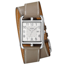 Hermès Large Stainless Steel Cape Cod Double Tour Watch