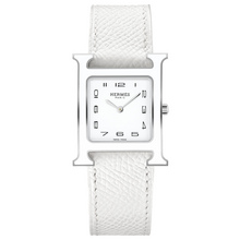 Heure H MM white lacquer case white strap