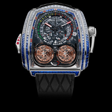 Jacob &amp; Co. Twin Turbo Furious White Diamonds &amp; Blue Sapphires