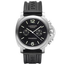 panerai luminor chronograph flyback steel pam00361