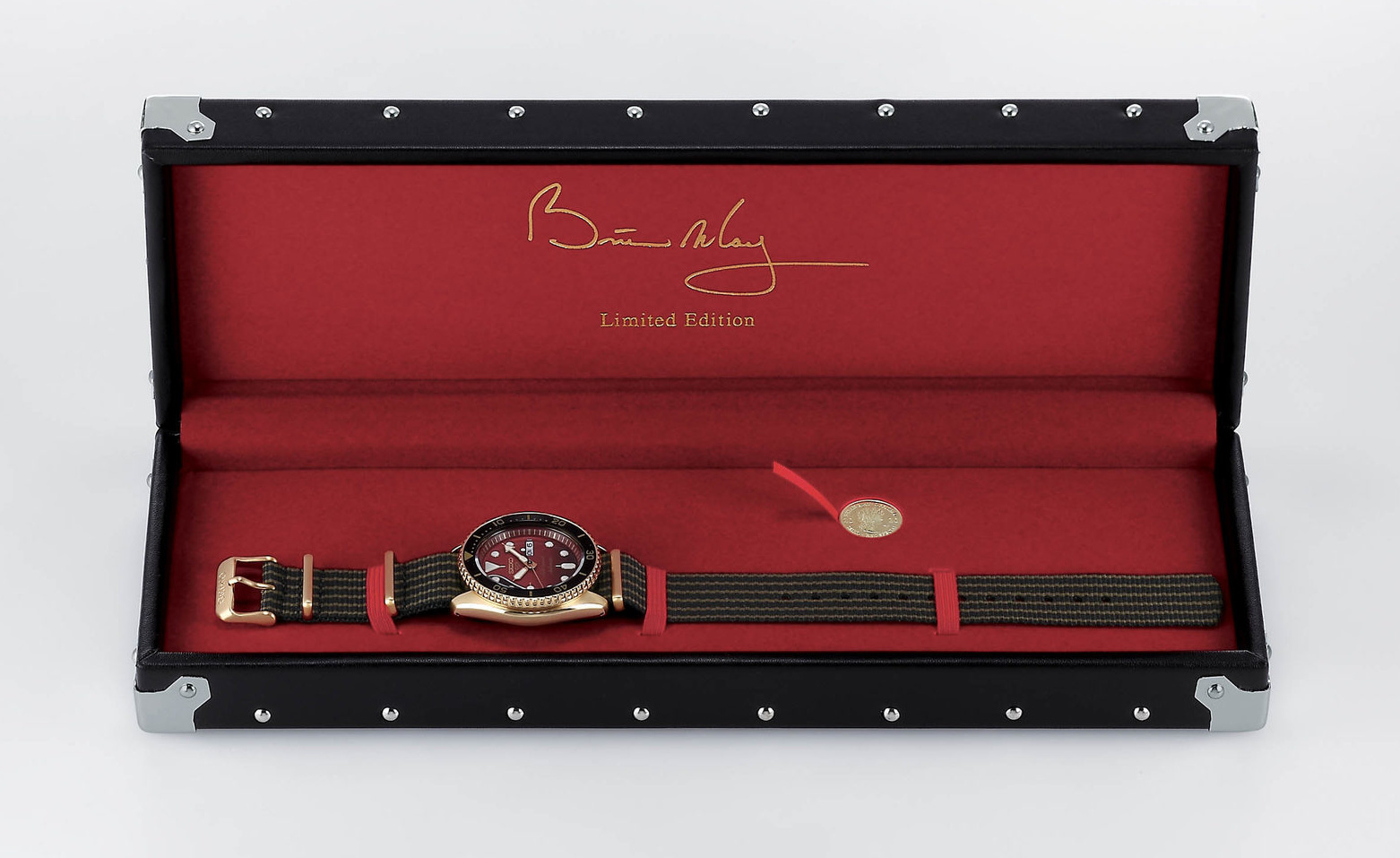 Horological Rhapsody: Don't Miss Out On The New Seiko Sports 5 Brian May “Red  Special” Limited Edition | Watchonista