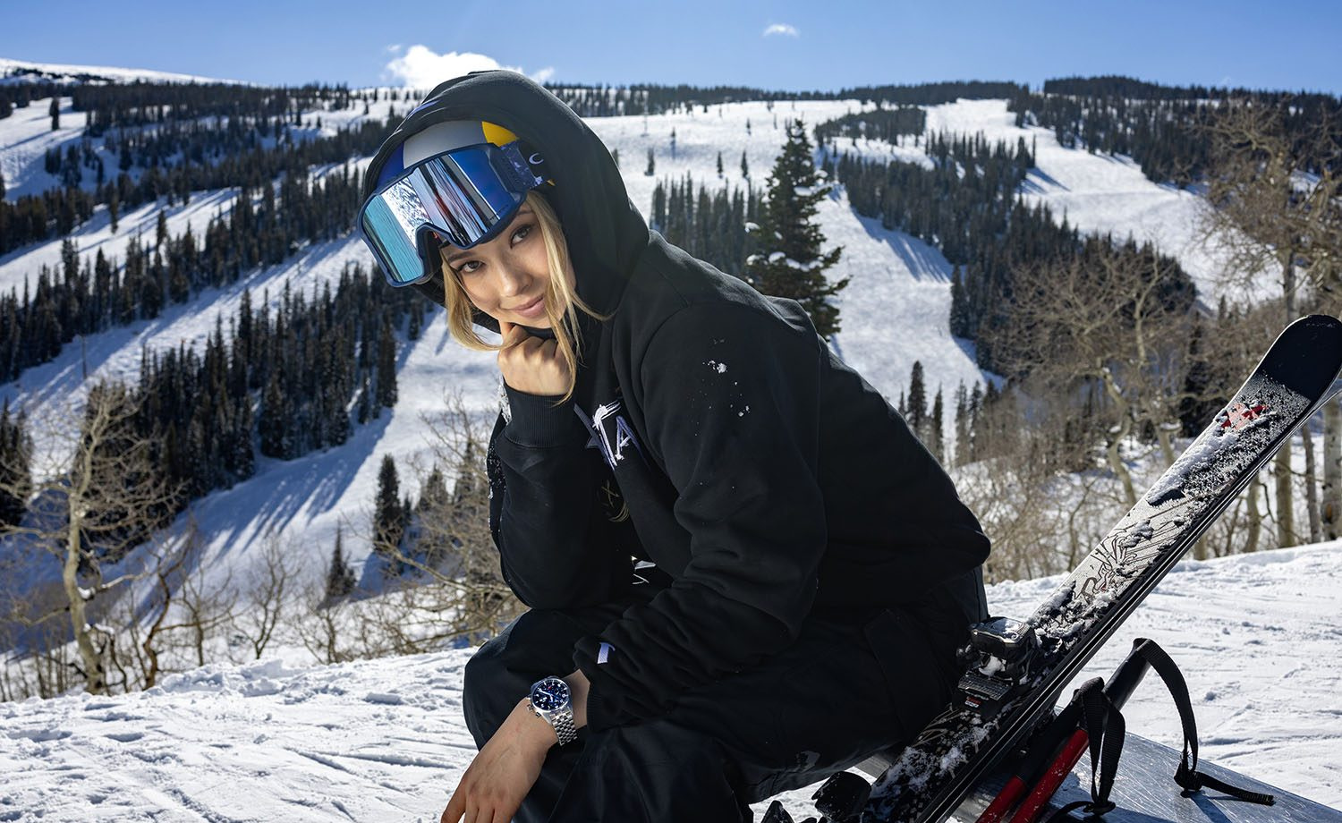 IWC - FREESTYLE SKIER EILEEN GU VISITS IWC AT WATCHES AND WONDERS