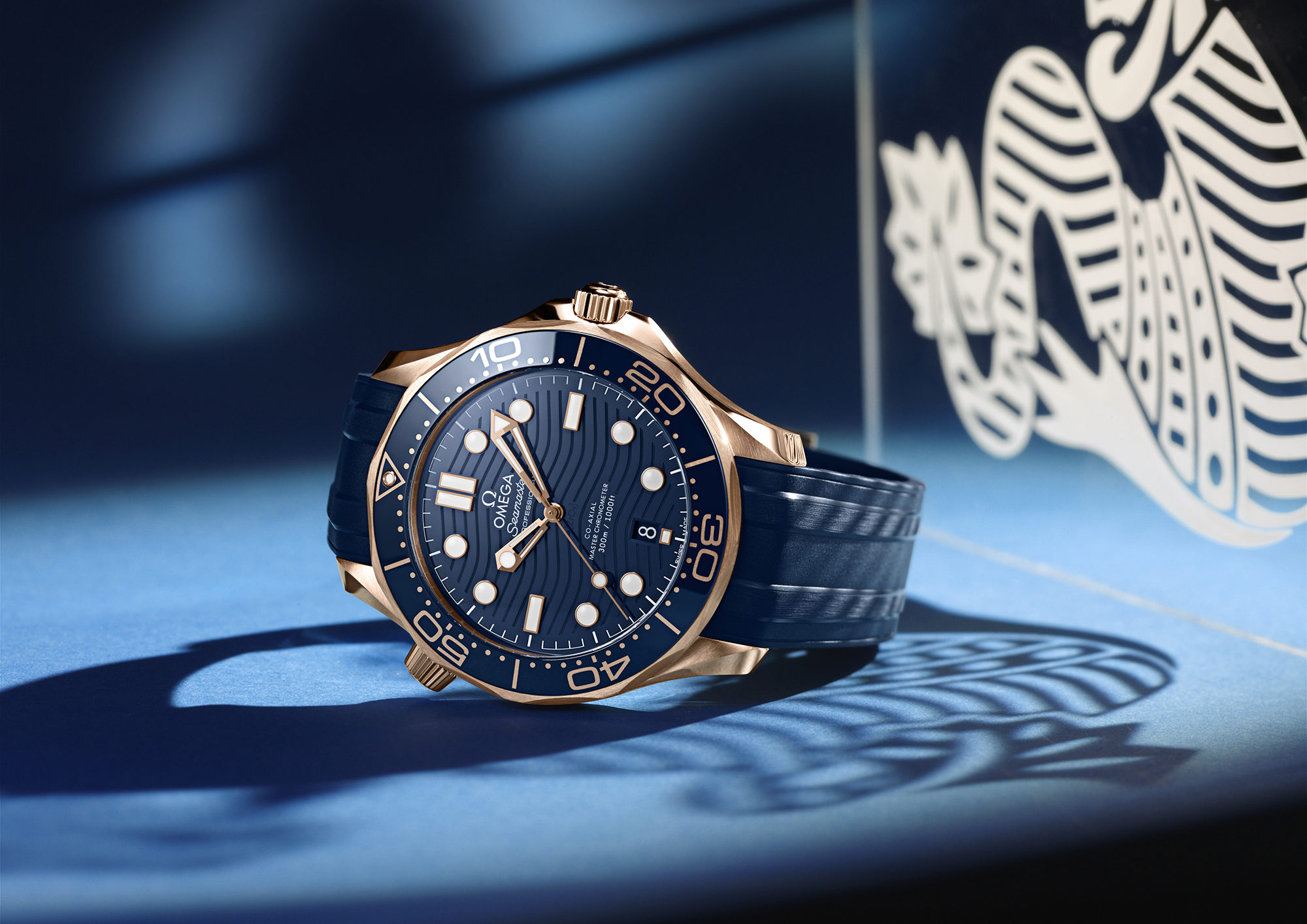 omega seamaster 300 blue gold