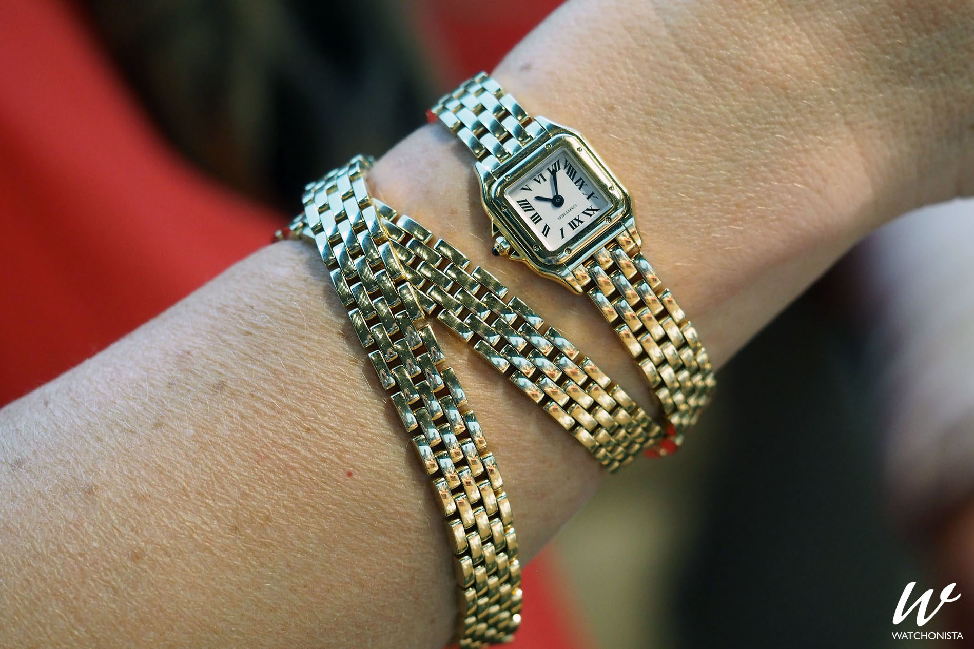 cartier triple bracelet watch