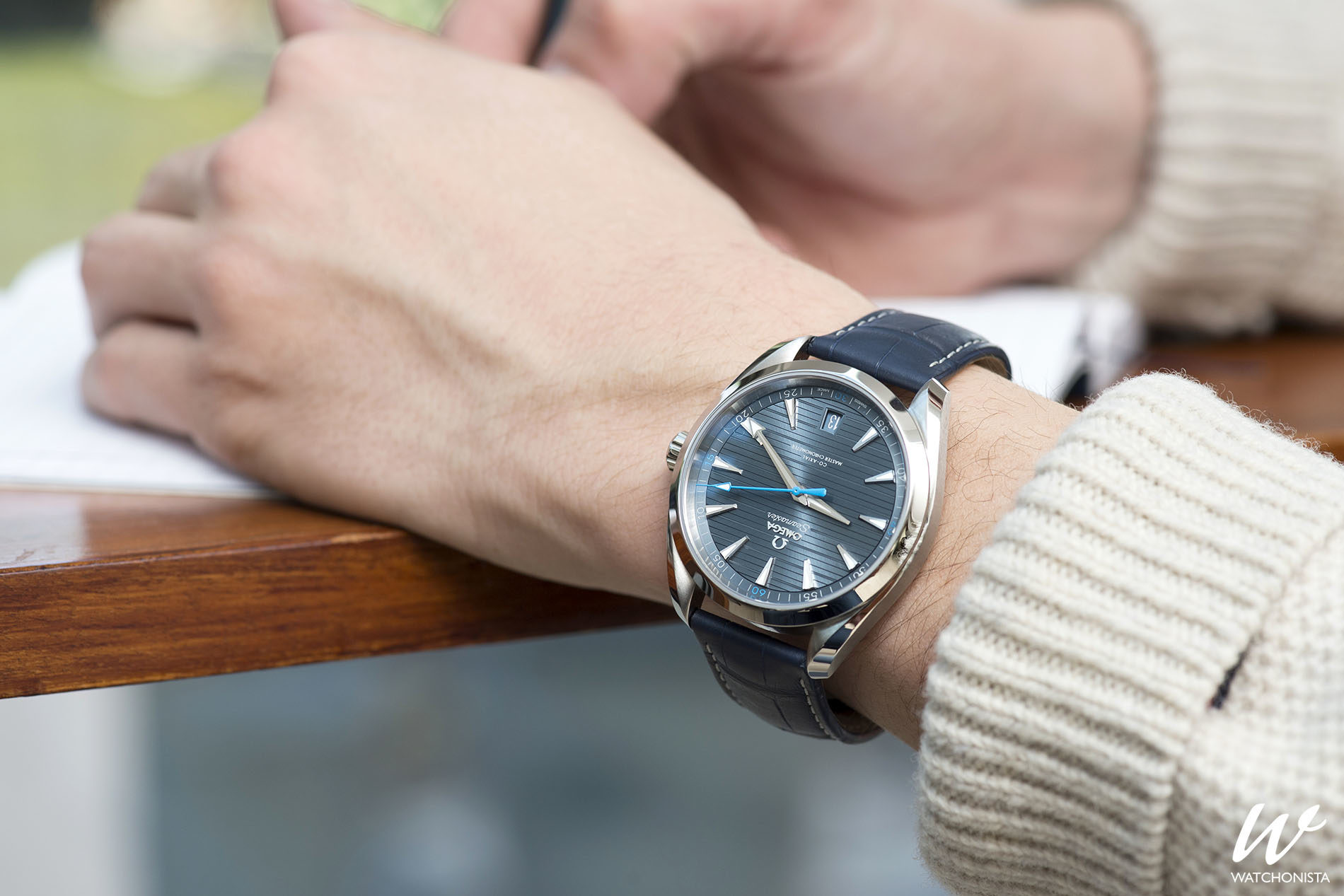 omega aqua terra wrist shot