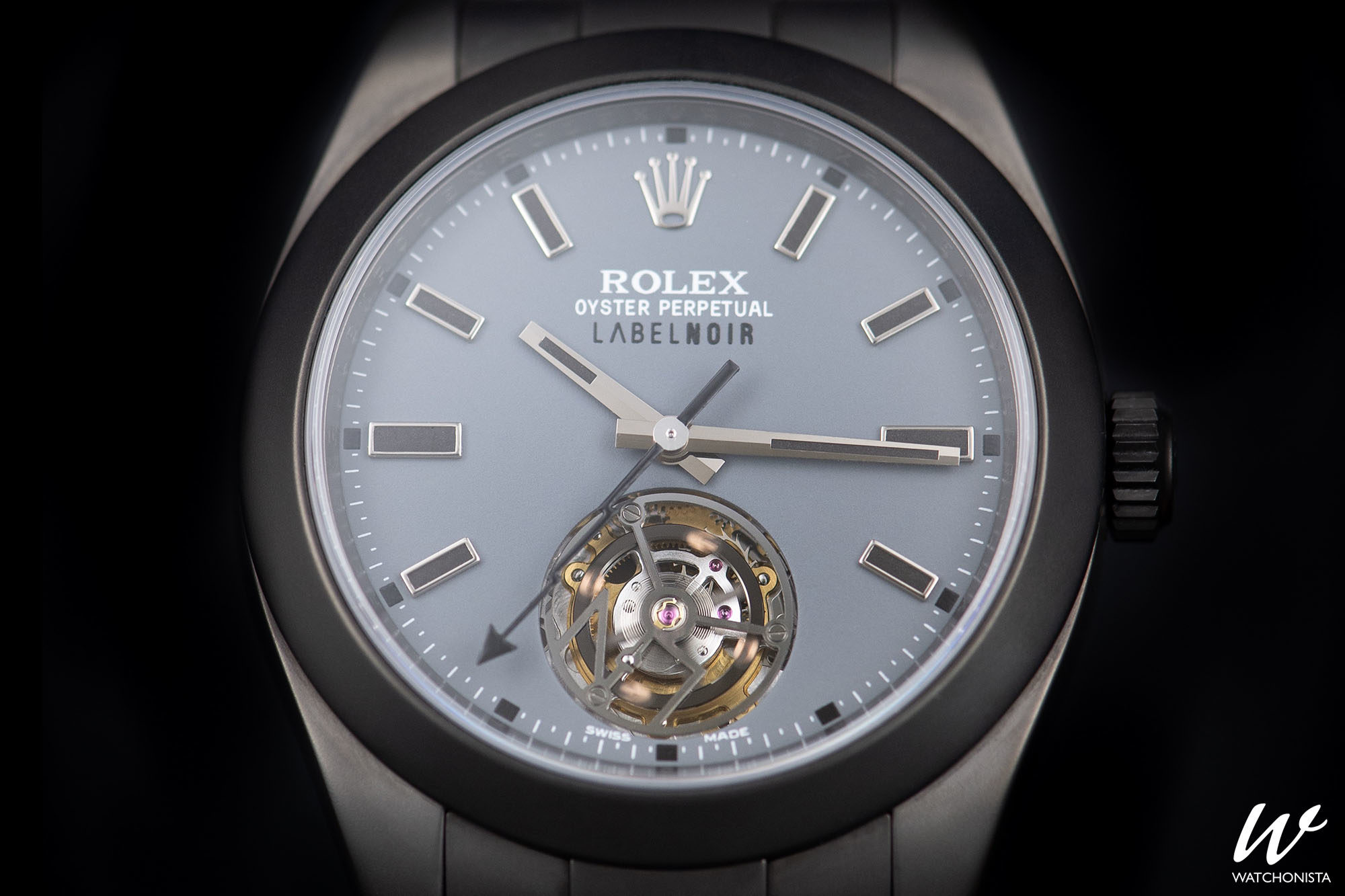 rolex oyster perpetual label noir price