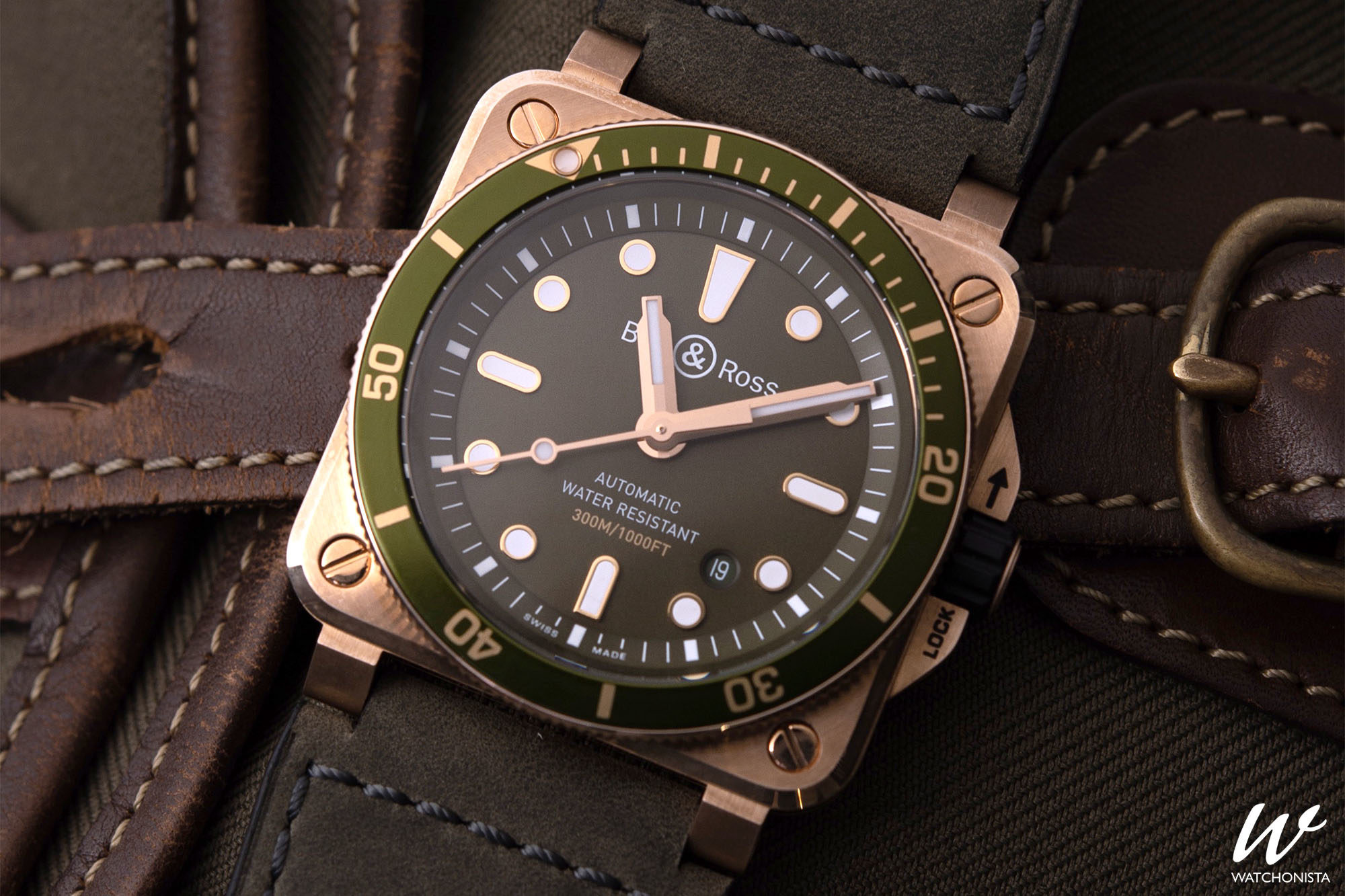 bell & ross diver green bronze