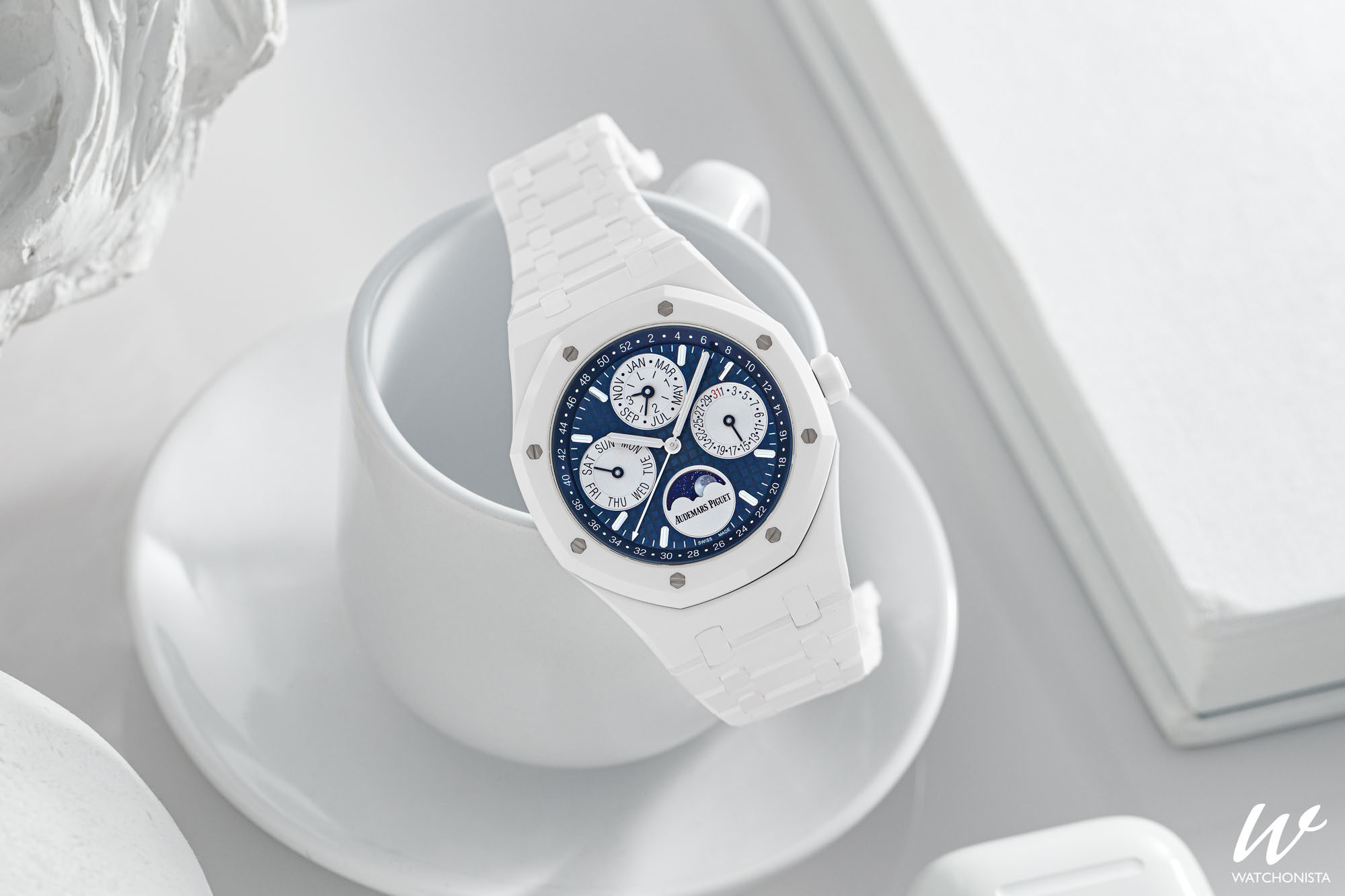 The White Ceramic Royal Oak Perpetual Calendar The Perfect “Why Not