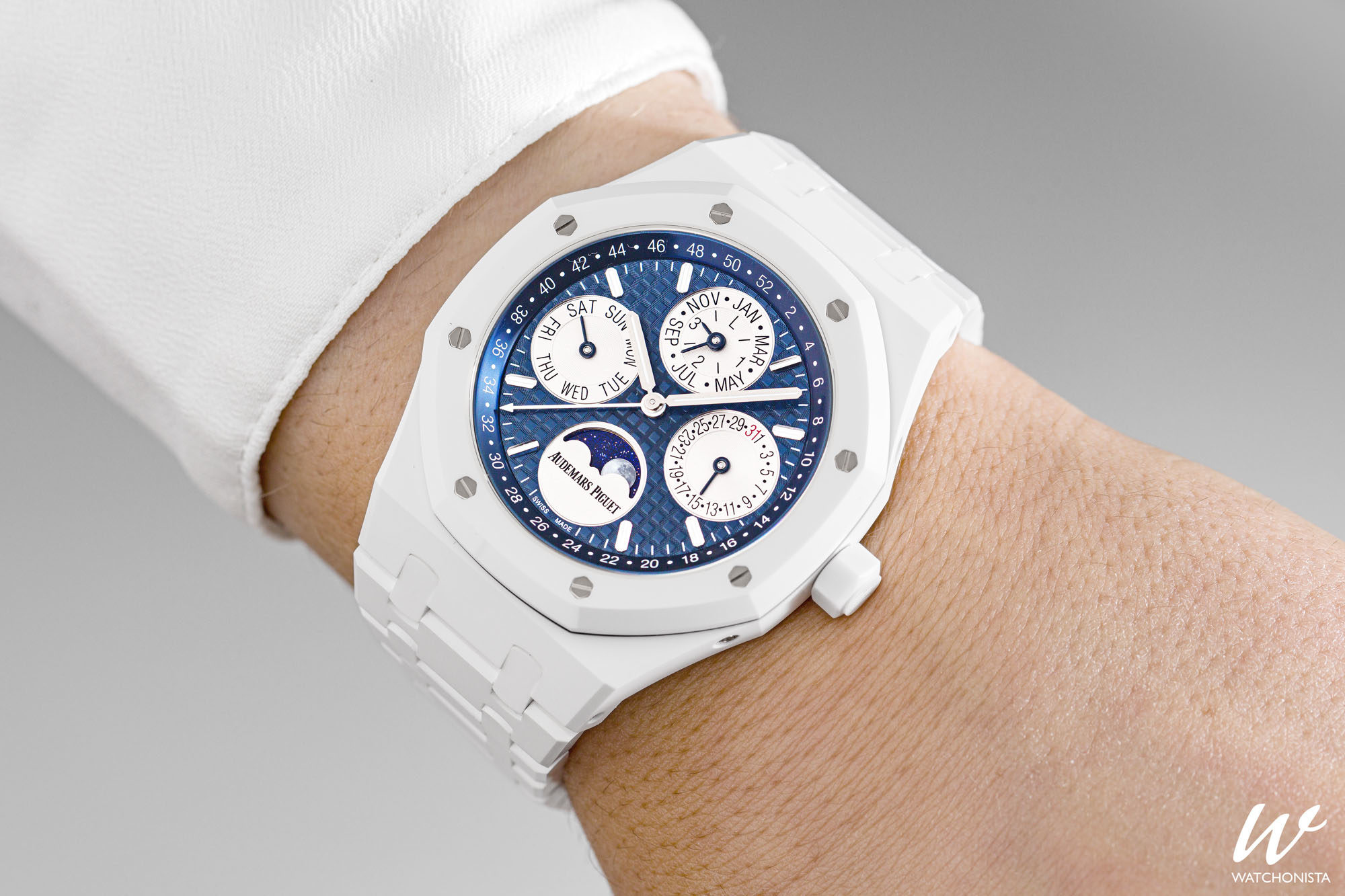 The White Ceramic Royal Oak Perpetual Calendar The Perfect Why Not 