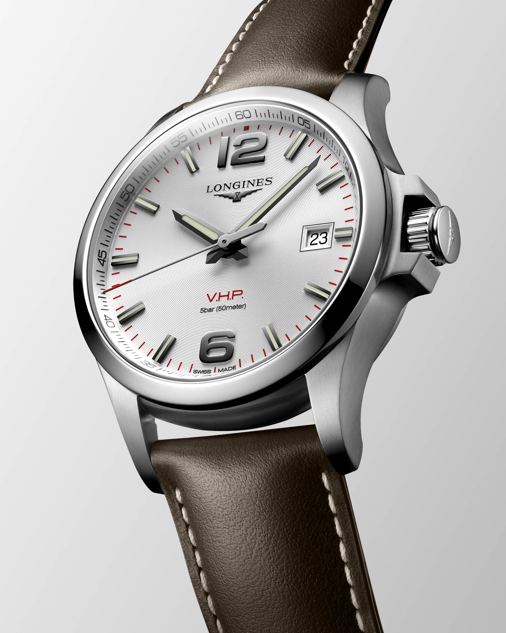 Longines Adorns Its Conquest V.H.P. With Leather Watchonista