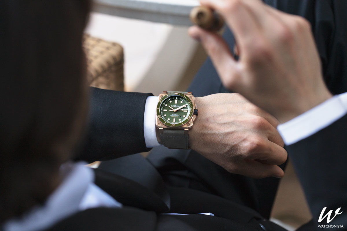 bell & ross diver green bronze