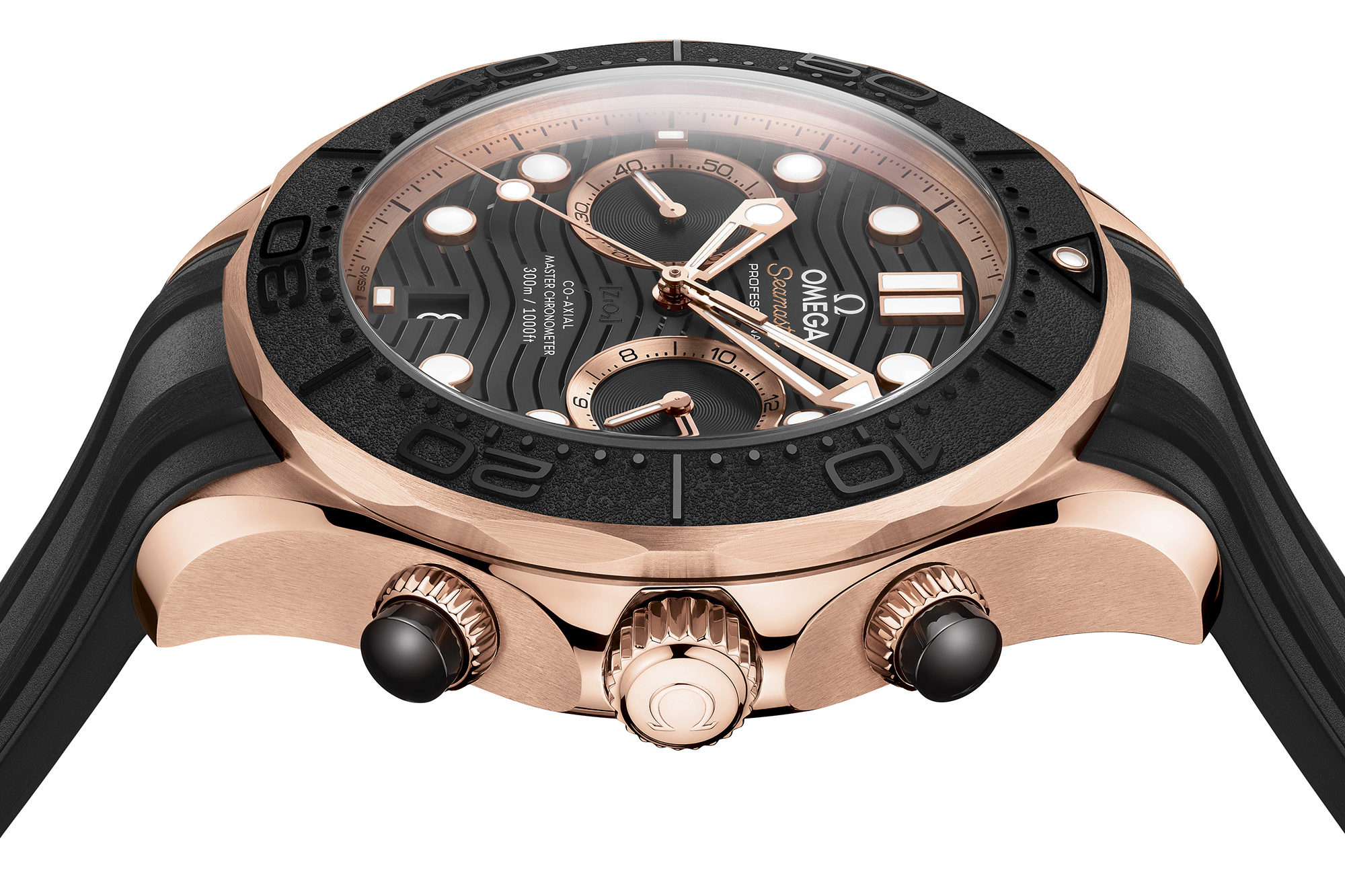 Omega seamaster diver 300m chronograph sedna gold omega