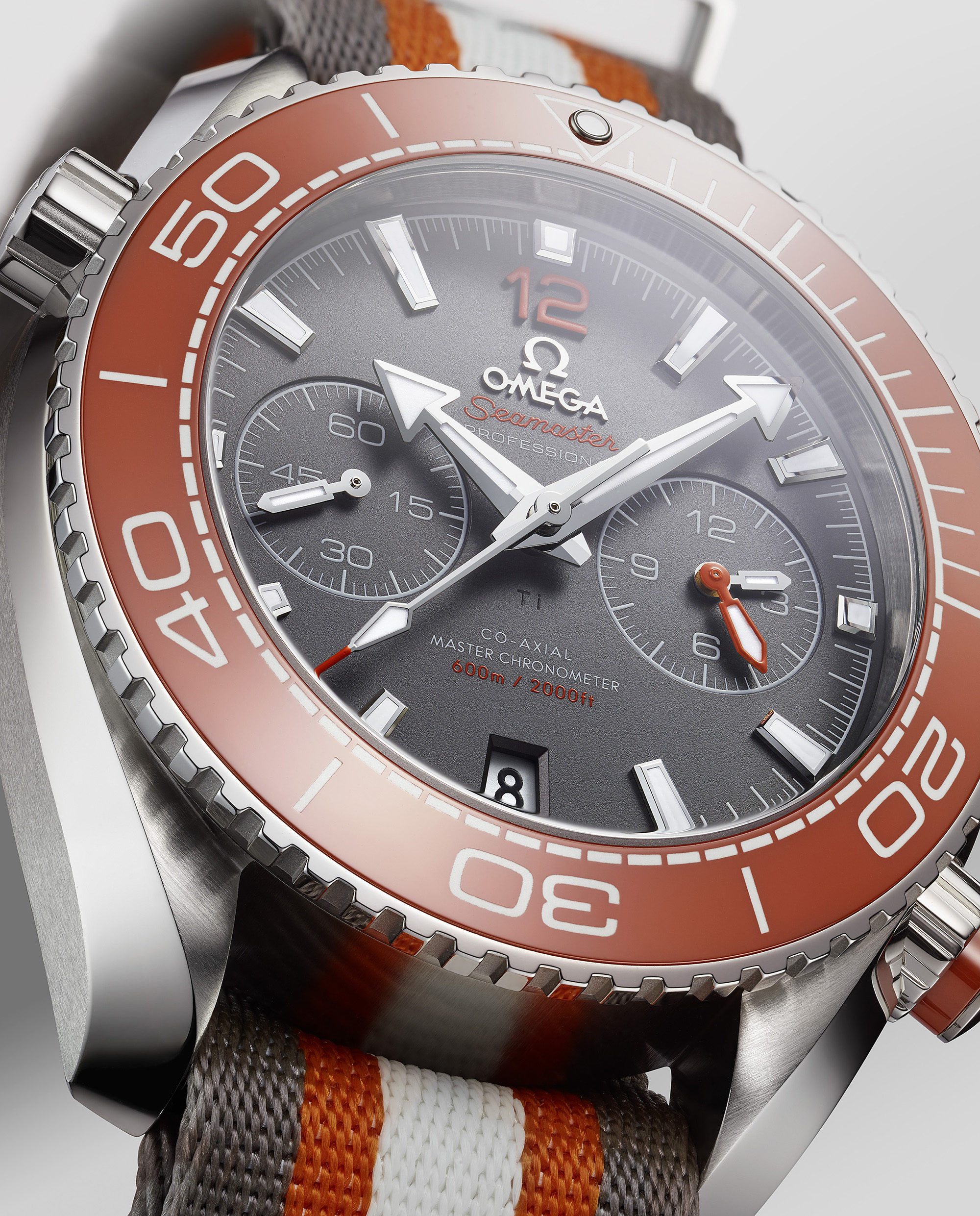 omega seamaster planet ocean orange chronograph