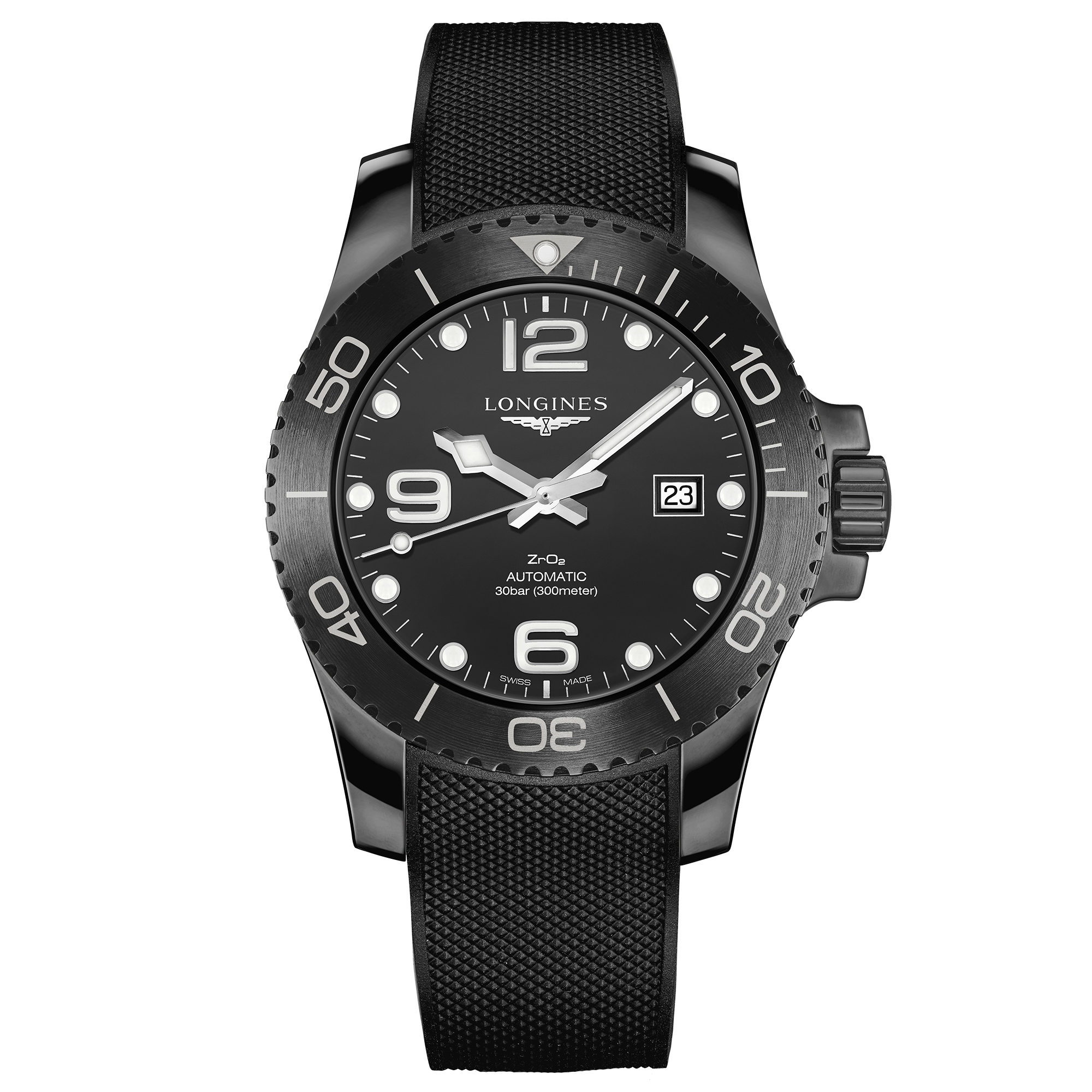 longines hydroconquest all black ceramic