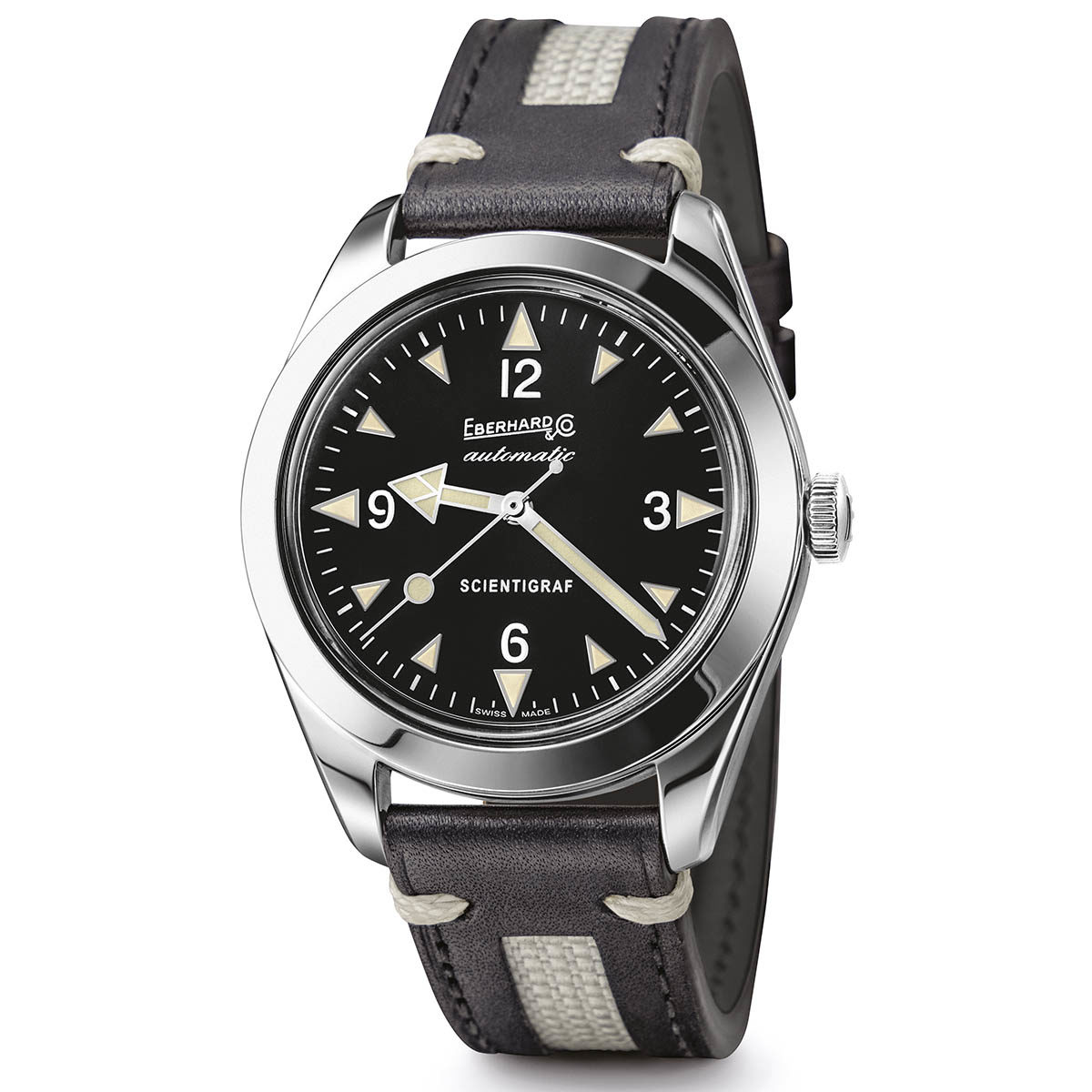 Montre Eberhard Swiss Made 38mm Acier Inoxydable - Mécanique Manuelle, Occasion