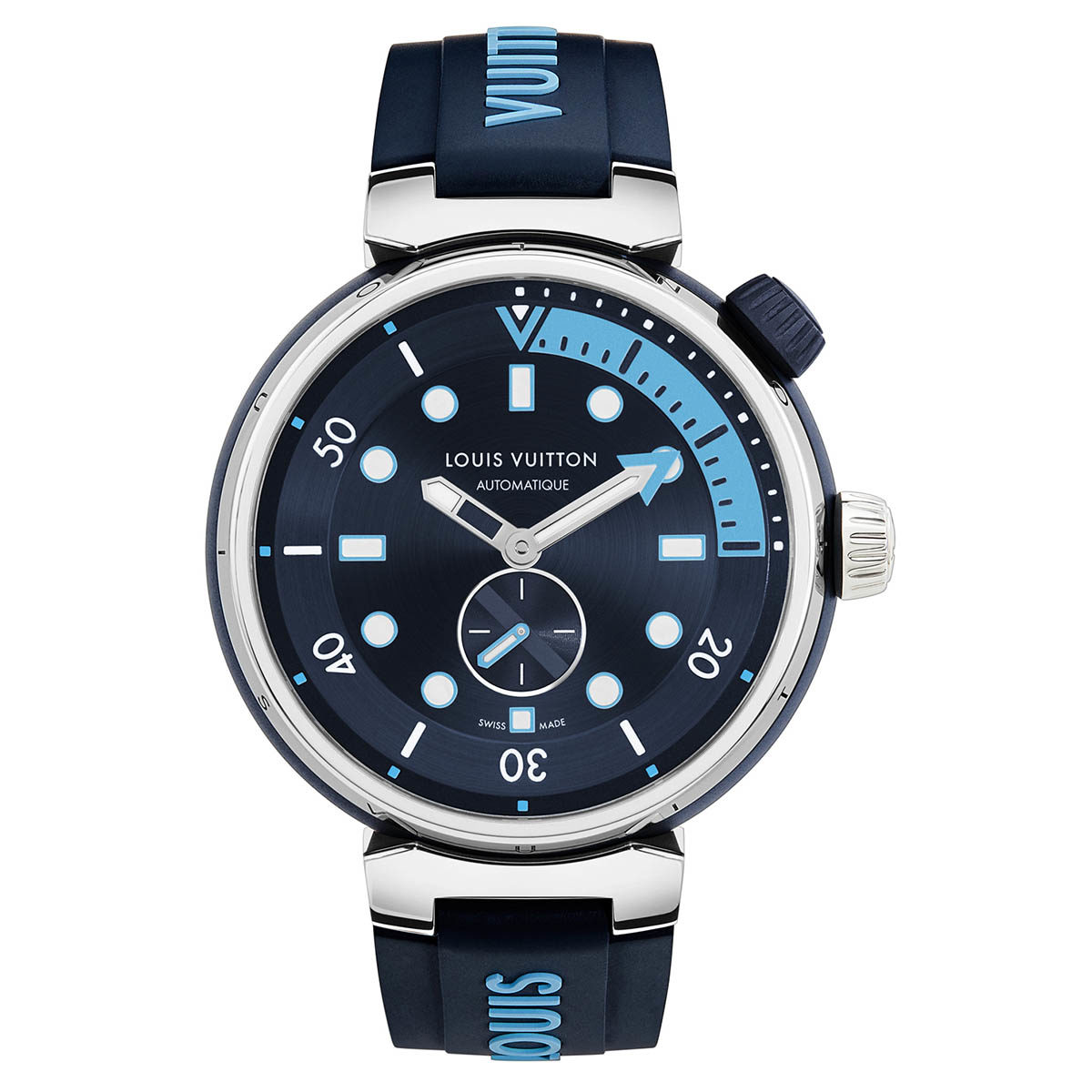 Louis Vuitton Tambour Street Diver Skyline Blue Watchonista