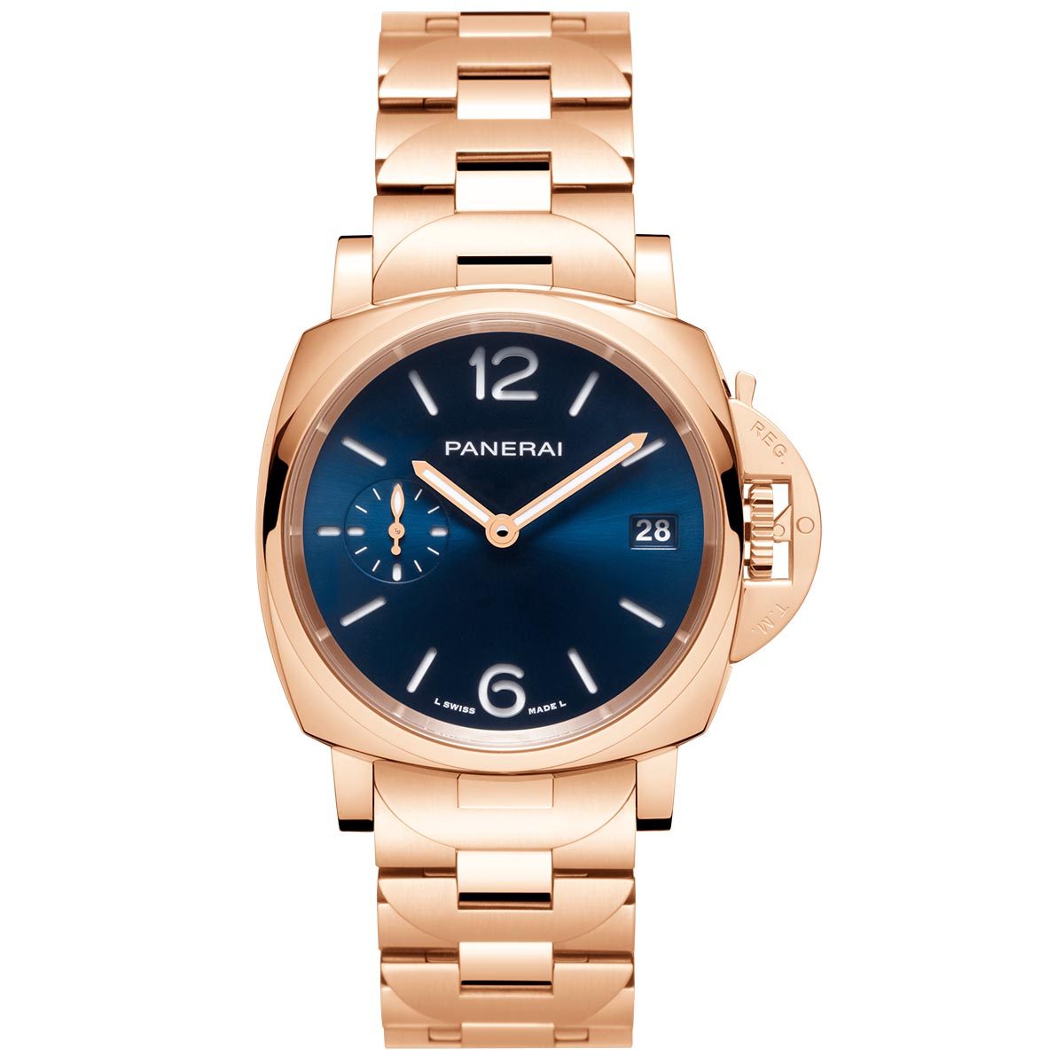 Panerai rose deals gold blue dial