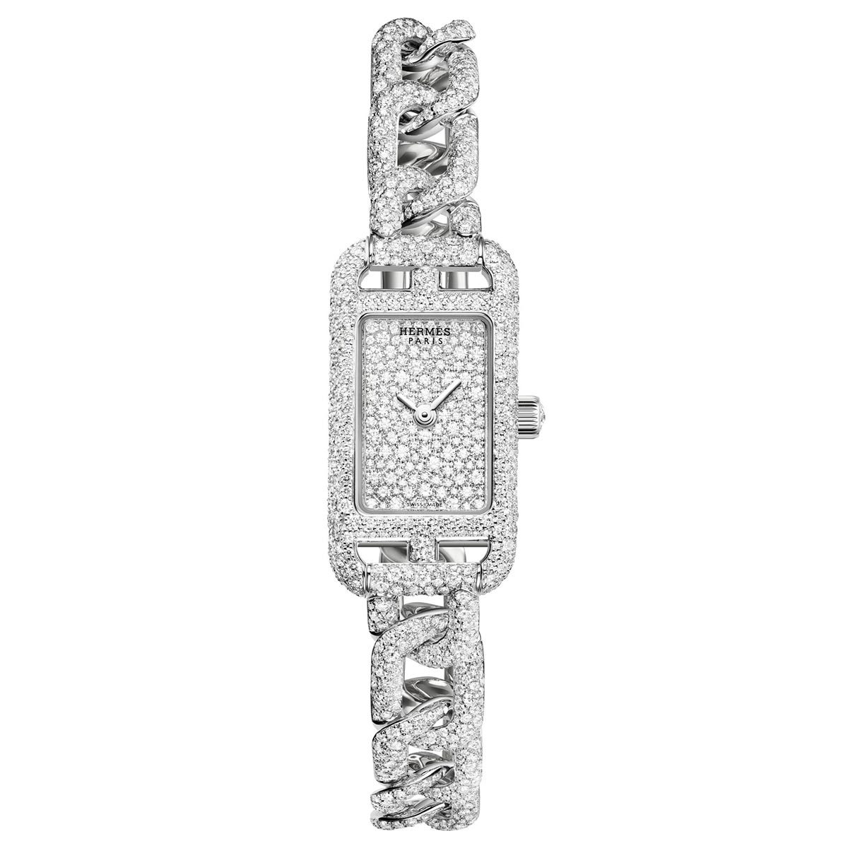 HERMES【ジャルディニエ】 Hermes Cape Cod Joaillier 18k Rose Gold Diamond Cream Dial Watch