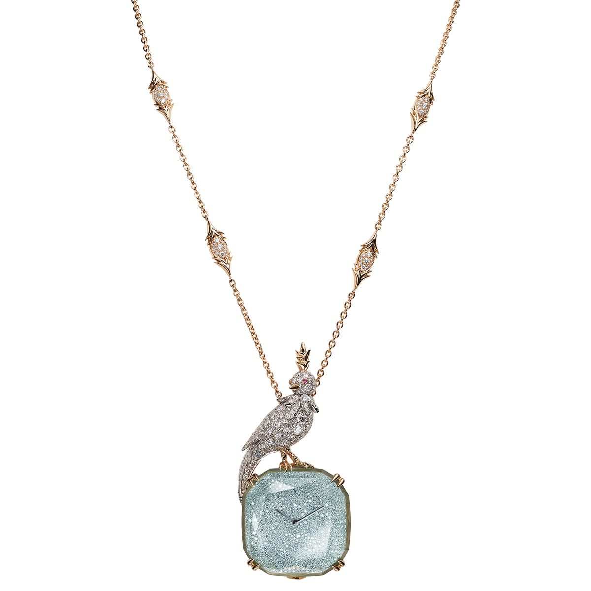 Tiffany & Co. Bird On A Rock Mechanical Pendant Watch
