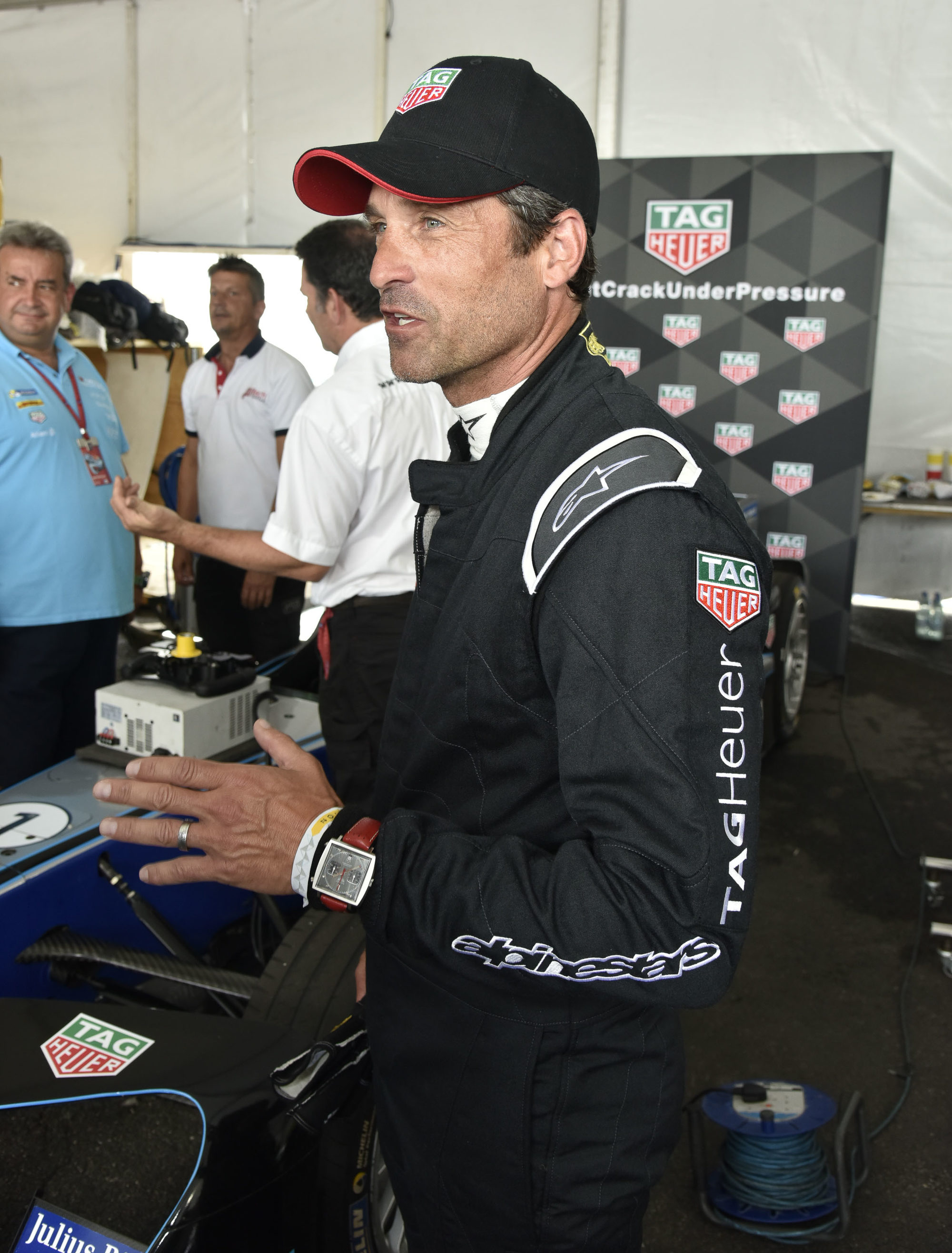 Tag Heuer And Brand Ambassador Patrick Dempsey Cruise Through Time At The Fia Formula E Championship Eprix In New York City Tag Heuer