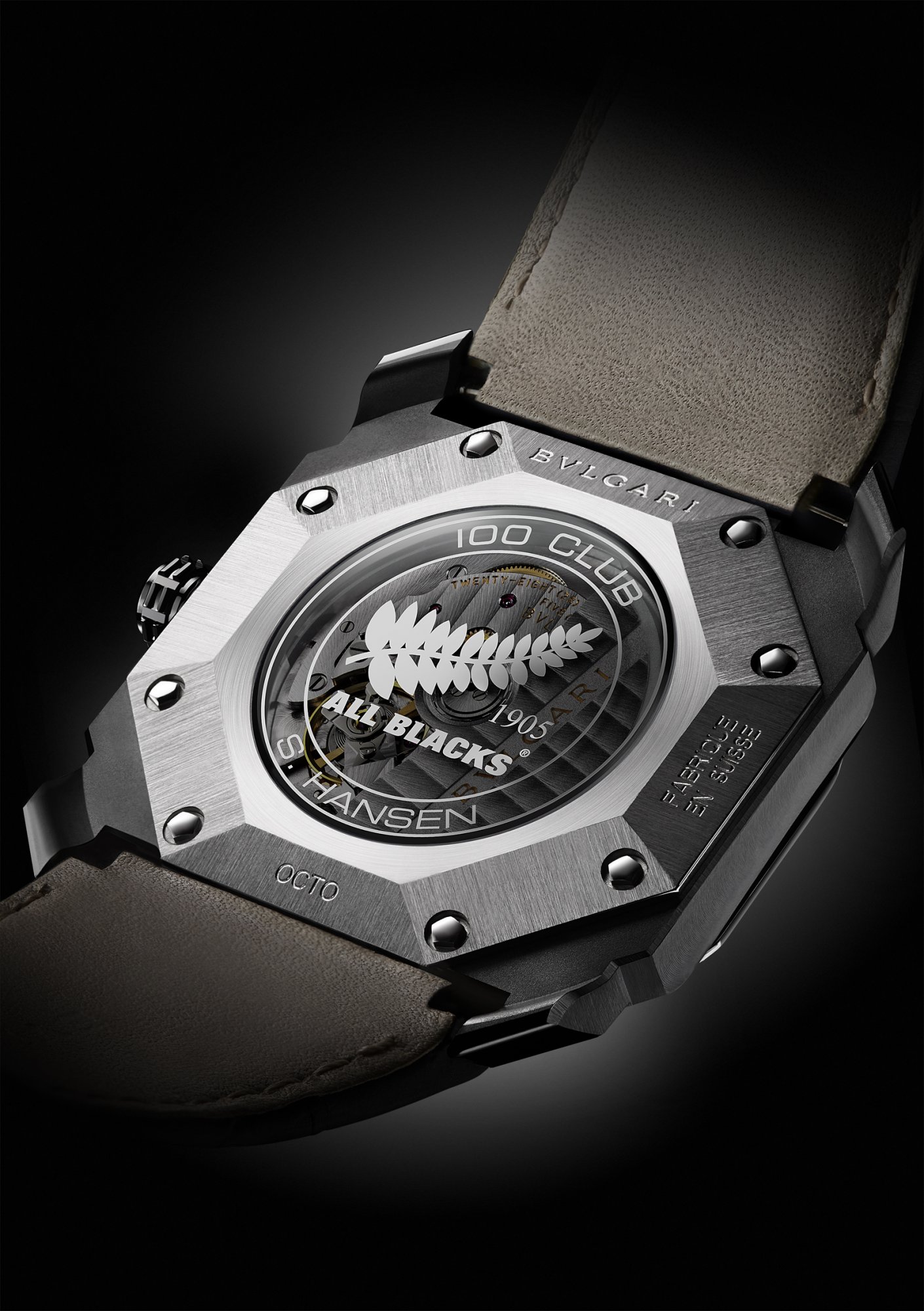 Bulgari and the All Blacks a limited edition WATCH pays tribute to members of the All Blacks 100 Club Bulgari