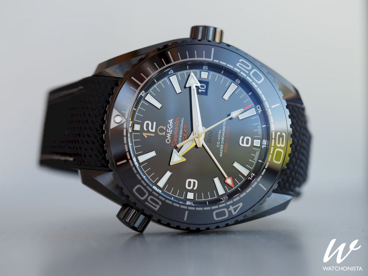 Omega seamaster planet hotsell ocean gmt deep black
