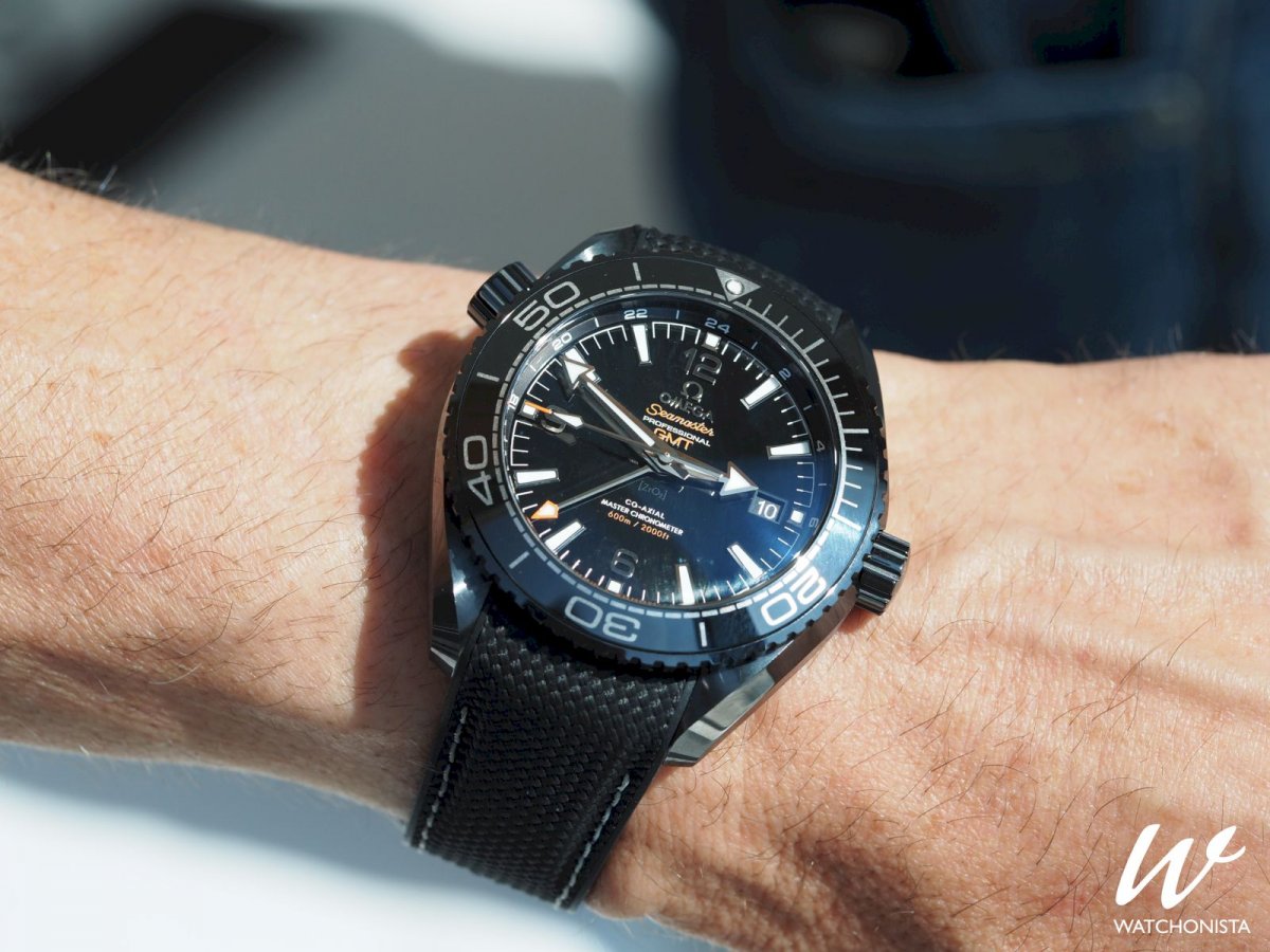 omega seamaster planet ocean deep black gmt