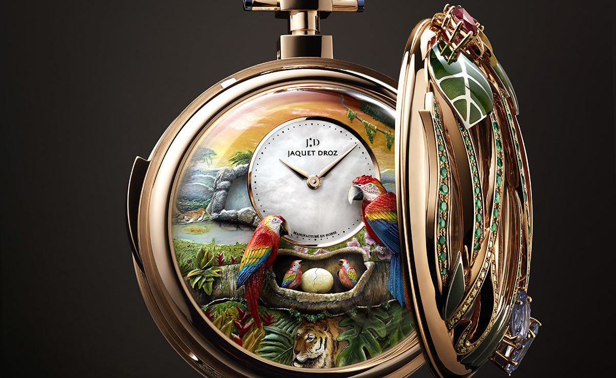 Jaquet droz parrot repeater pocket watch on sale