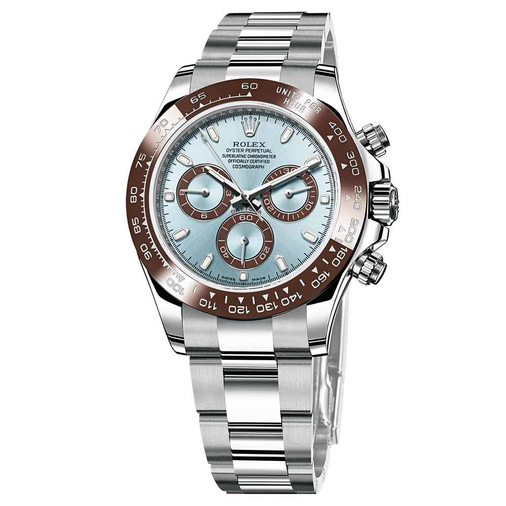 The 116506 P 'Brown Bezel / Ice Blue Dial Oyster Perpetual